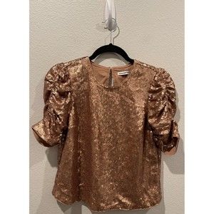 ABERCOMBIE AND FITCH Sequin Bronze Top